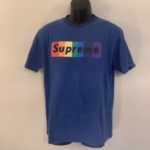 Supreme Embossed T Shirt XL tight fitting RARE sold out design